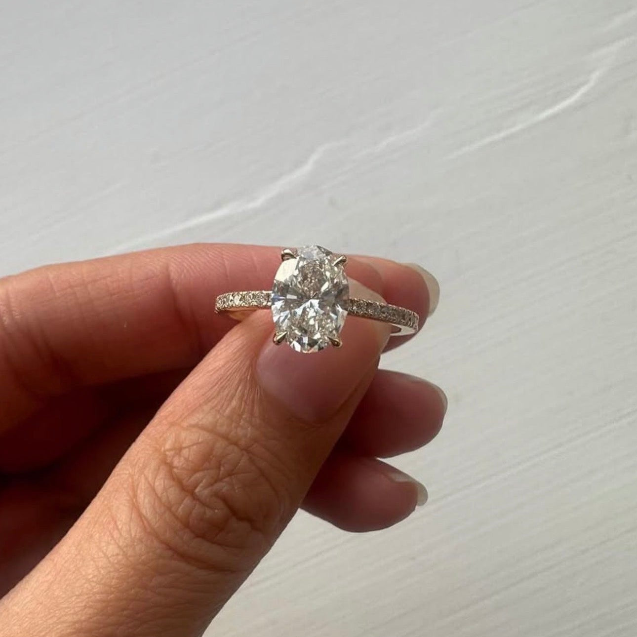 Oval Diamond Band LAB GROWN