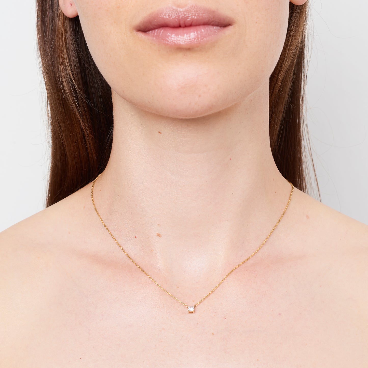 SOLITAIRE NECKLACE WITH 0.20 crts DIAMONDS