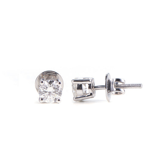 SOLITAIRE STUDS WITH  0.30 crts Diamonds