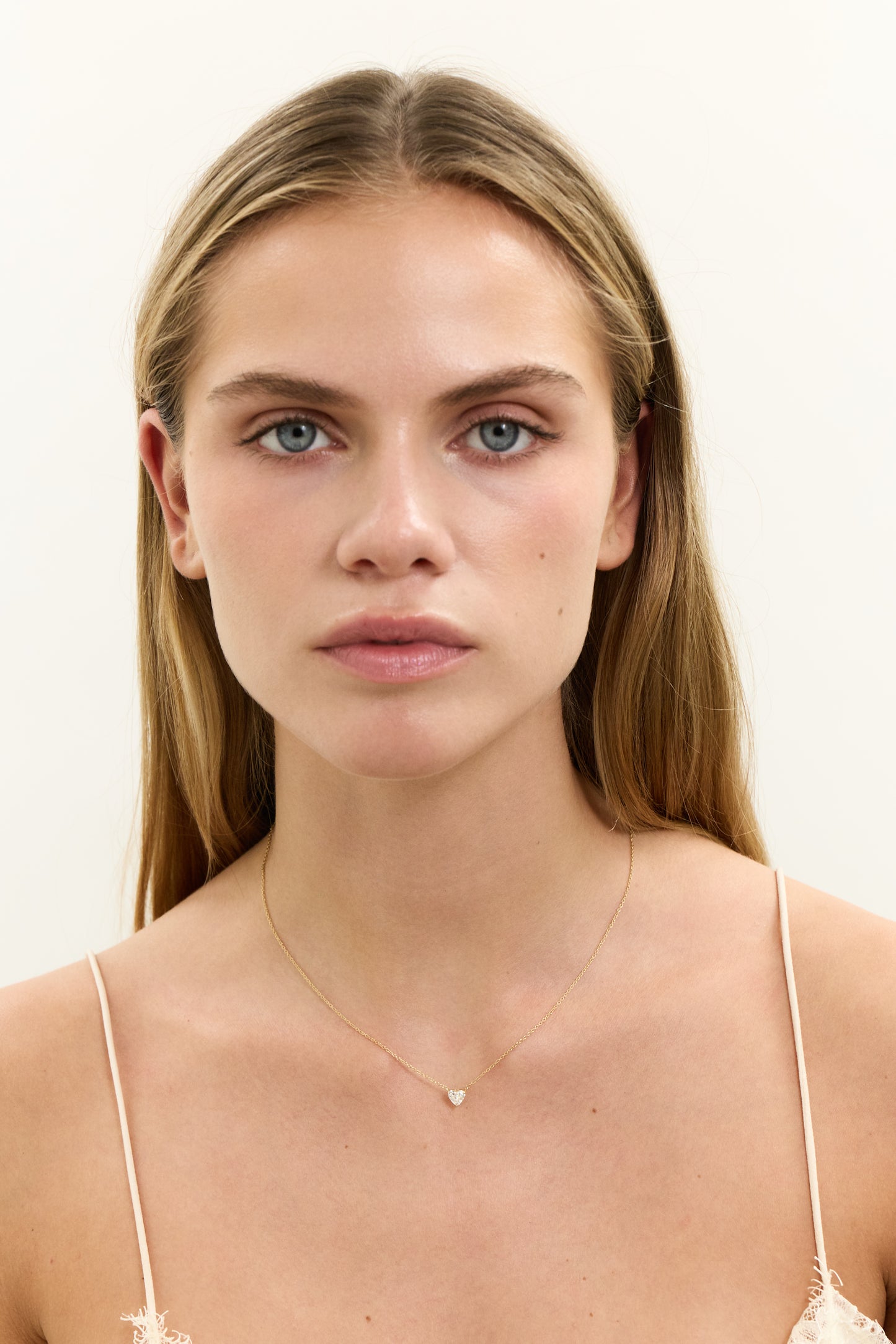 SOLITAIRE NECKLACE WITH 0.50 crt Heart or Round Necklace