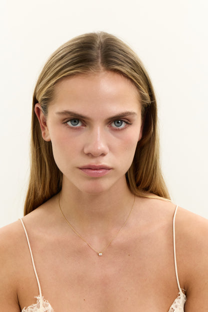 SOLITAIRE NECKLACE WITH 0.50 crt Heart or Round Necklace