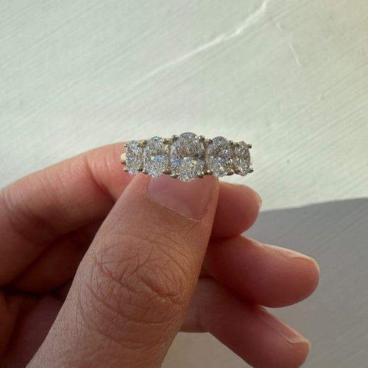 5 Oval Diamond Band LAB GROWN