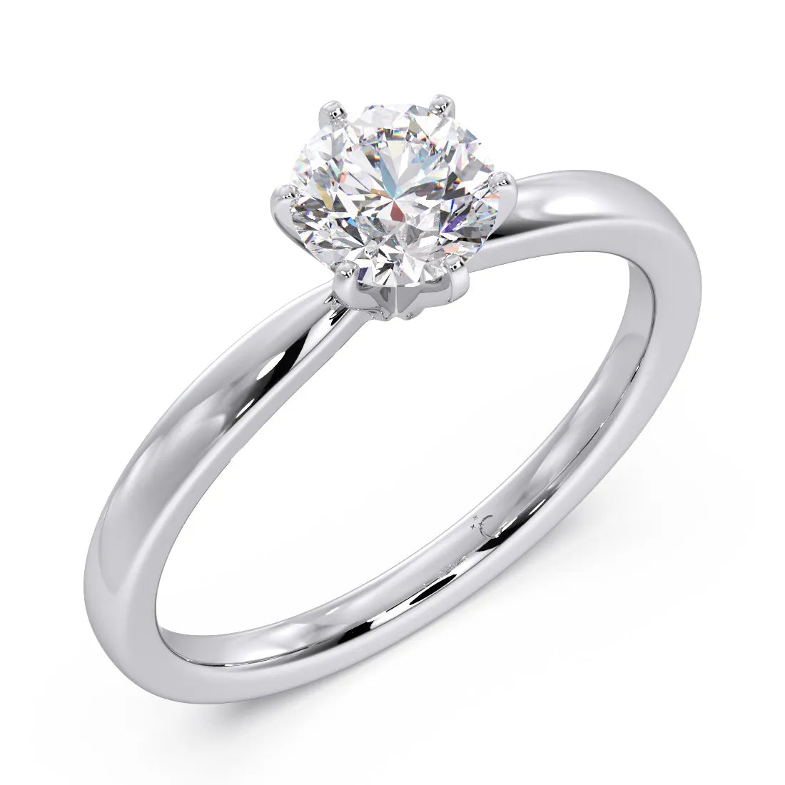 SOLITAIRE RING WITH 0.50 CRT DIAMOND