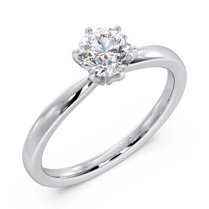 SOLITAIRE RING WITH 2 CRT LAB GROWN DIAMOND