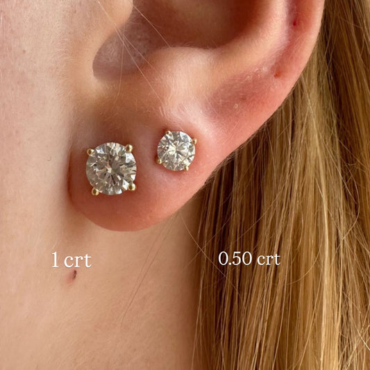 LAB DIAMOND STUDS