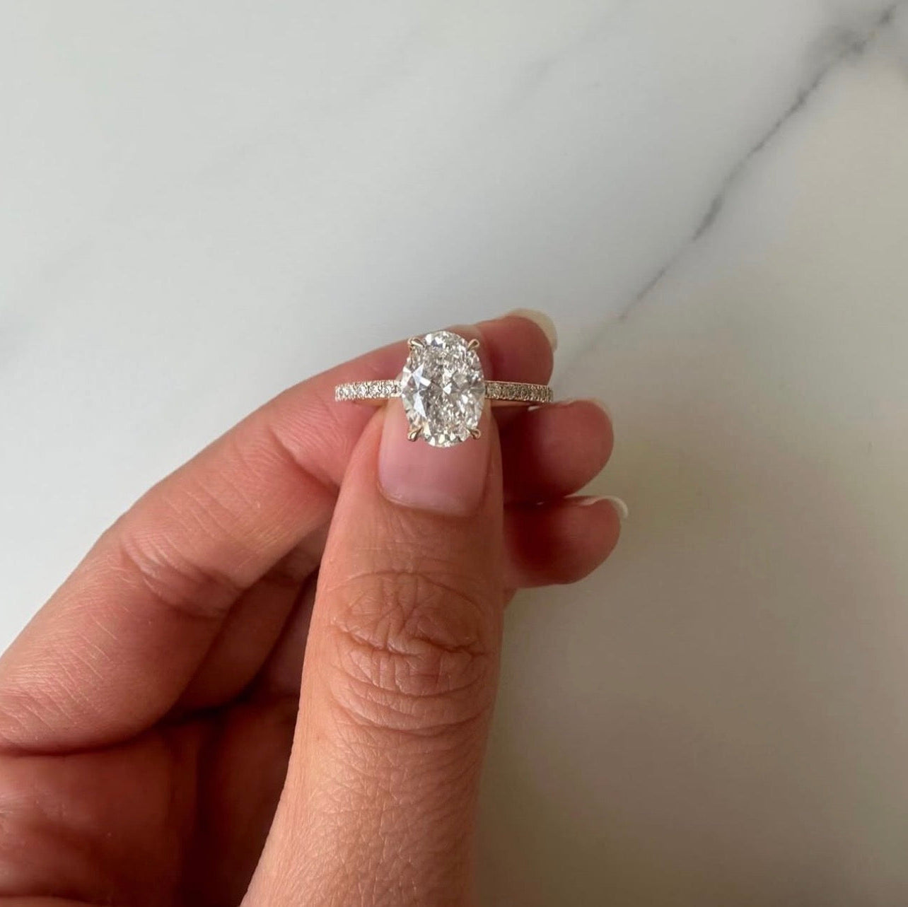 Oval Diamond Band LAB GROWN