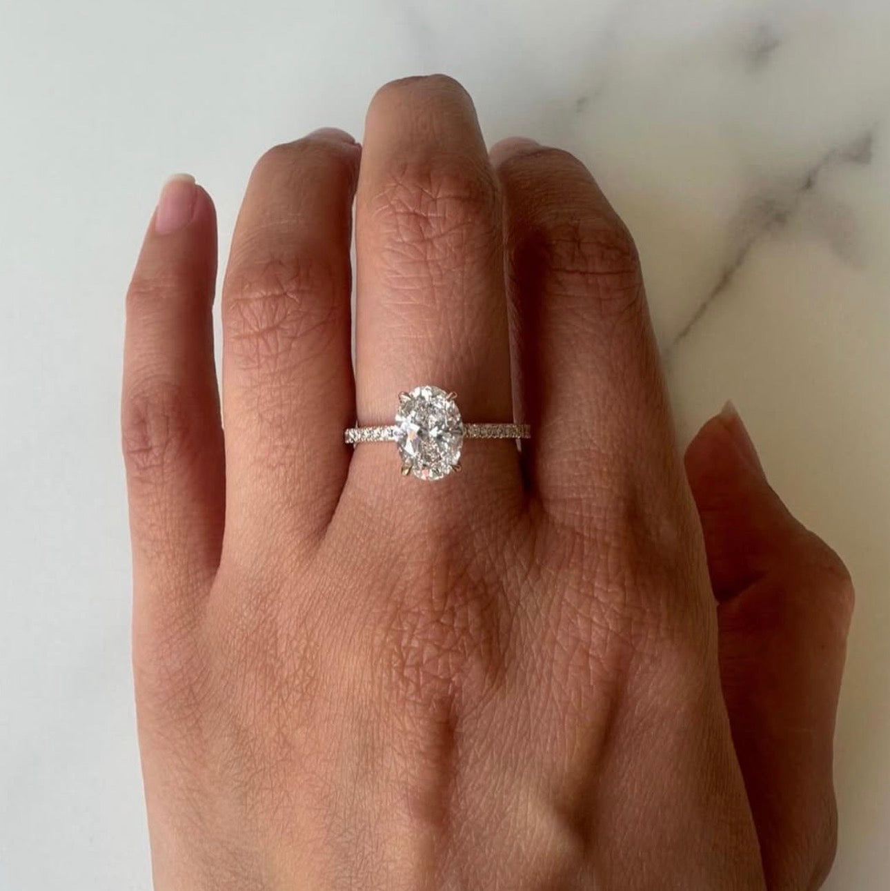 Oval Diamond Band LAB GROWN