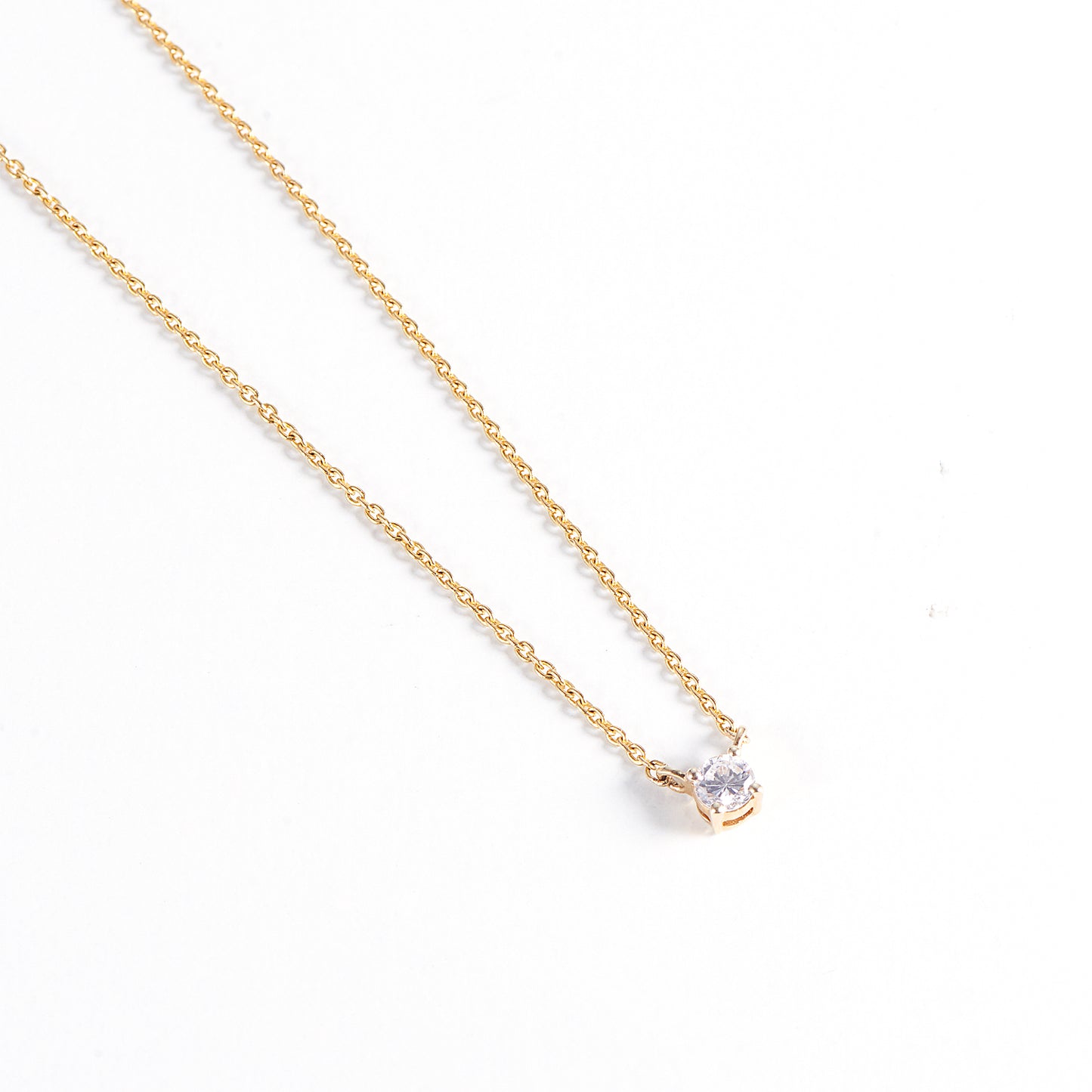 SOLITAIRE NECKLACE WITH 0.10 crts DIAMONDS