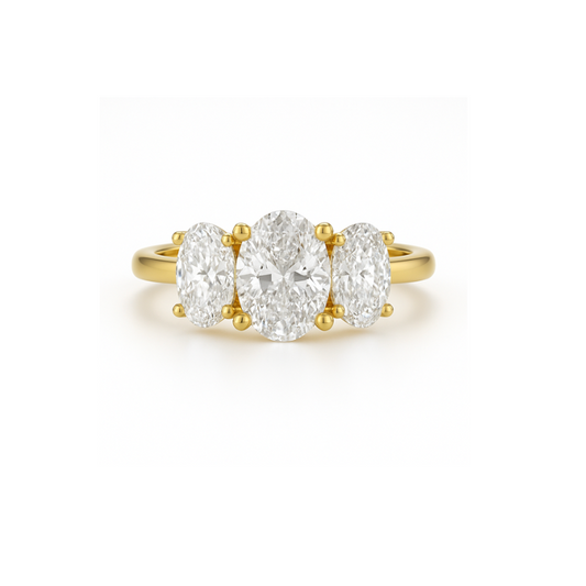 Three Diamond Ring Oval