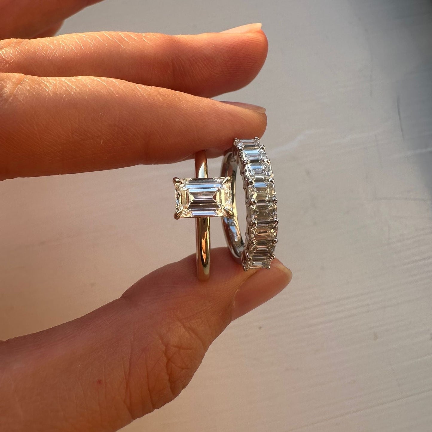 Emerald cut Diamond Lab Grown Ring