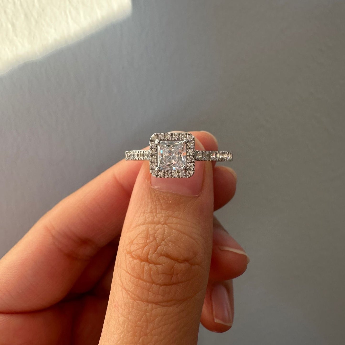 Princess Diamond Halo LAB GROWN
