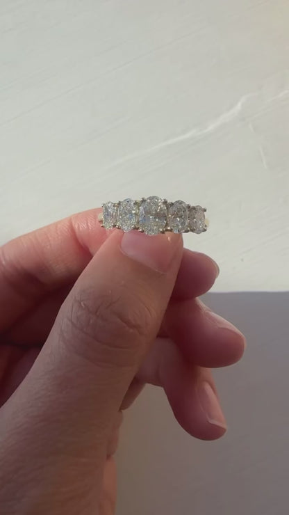 5 Oval Diamond Band LAB GROWN