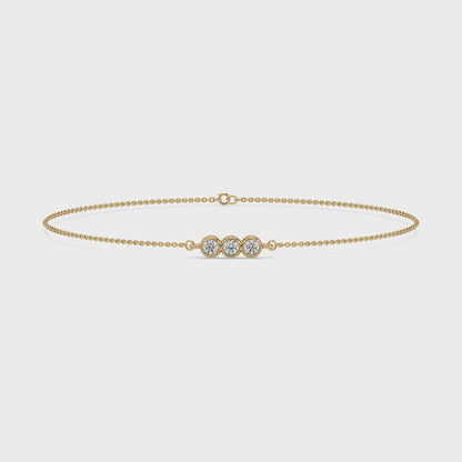 THREE DIAMOND BRACELET